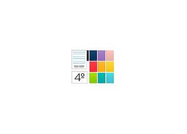 Cuaderno espiral liderpapel cuarto witty tapa dura 80h 75gr rayado montessori 3,5 mm colores surtidos