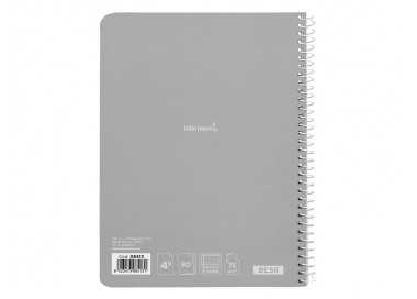 Cuaderno espiral liderpapel cuarto witty tapa dura 80h 75gr rayado montessori 3,5 mm colores surtidos