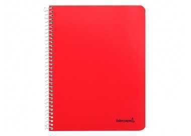 Cuaderno espiral liderpapel cuarto smart tapa blanda 80h 60gr cuadro 8mm con margen colores surtidos