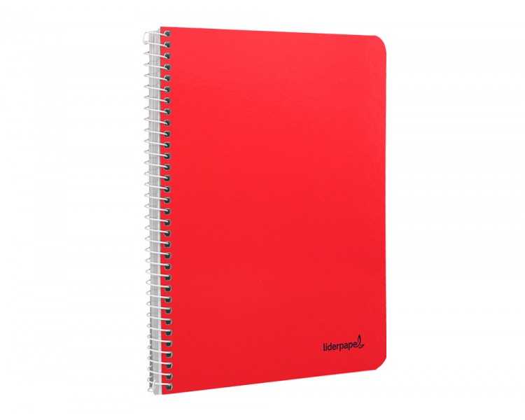 Cuaderno espiral liderpapel cuarto smart tapa blanda 80h 60gr cuadro 8mm con margen colores surtidos