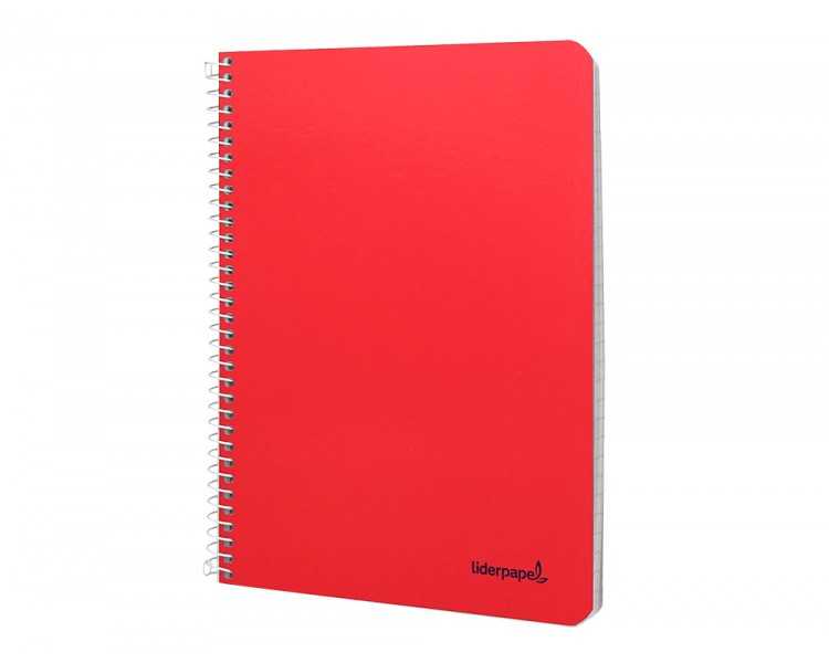 Cuaderno espiral liderpapel cuarto smart tapa blanda 80h 60gr cuadro 8mm con margen colores surtidos