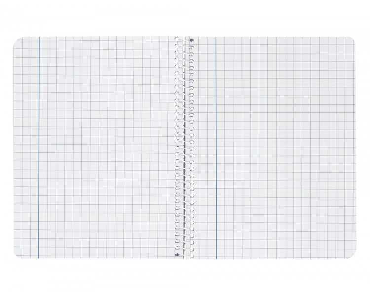 Cuaderno espiral liderpapel cuarto smart tapa blanda 80h 60gr cuadro 8mm con margen colores surtidos
