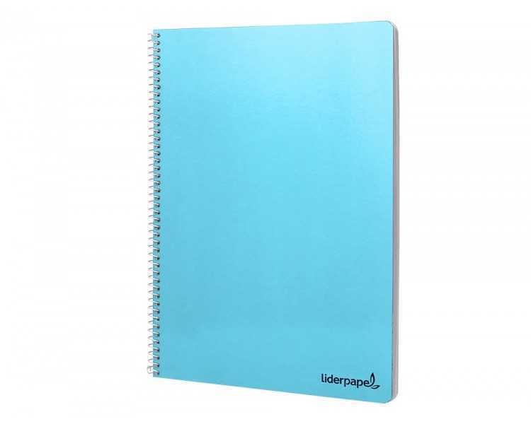 Cuaderno espiral liderpapel folio smart tapa blanda 80h 60gr rayado montessori 3,5mm con margen colores surtidos