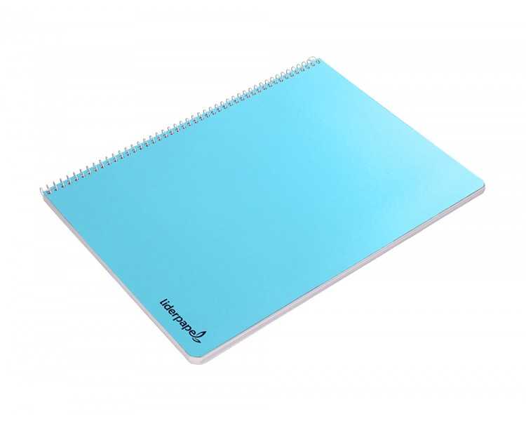 Cuaderno espiral liderpapel folio smart tapa blanda 80h 60gr rayado montessori 3,5mm con margen colores surtidos