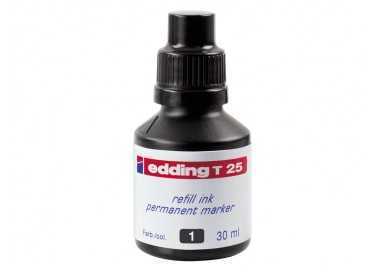 Tinta rotulador edding t-25 negro bote 30 ml
