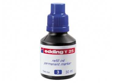 Tinta rotulador edding t-25 azul bote 30 ml