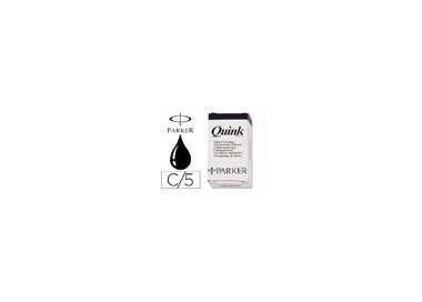 Tinta estilografica parker negra caja de 5 cartuchos Tinta estilografica parker negra caja de 5 cartuchos