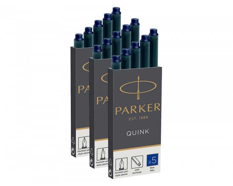 Tinta estilografica parker negra caja de 5 cartuchos