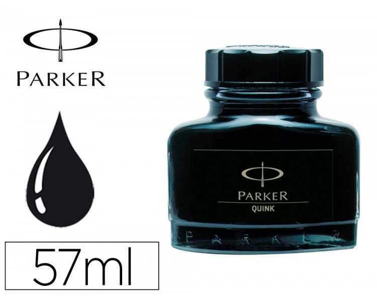 Tinta estilografica parker negra bote 57 ml