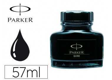 Tinta estilografica parker negra bote 57 ml