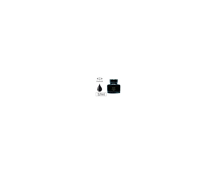 Tinta estilografica parker negra bote 57 ml