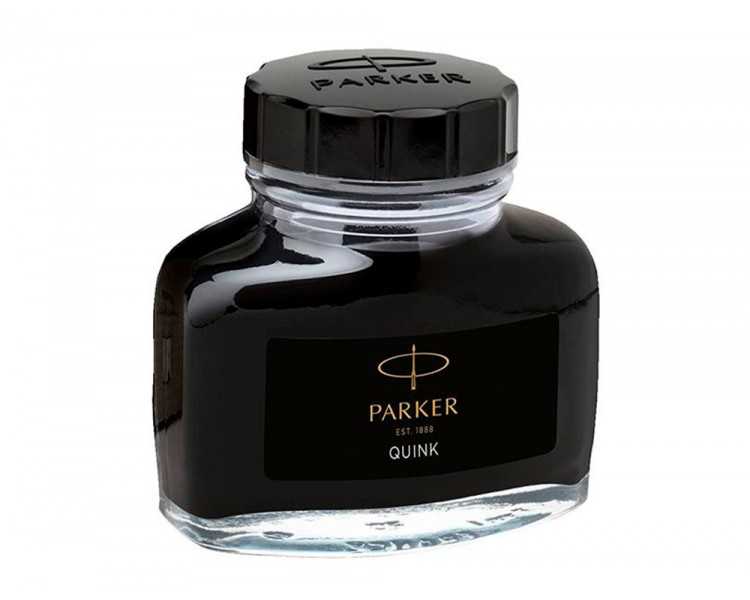 Tinta estilografica parker negra bote 57 ml