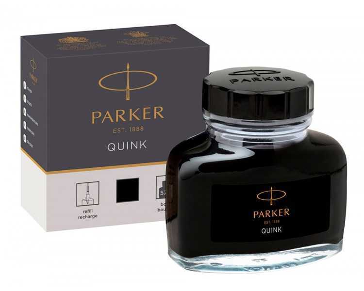 Tinta estilografica parker negra bote 57 ml