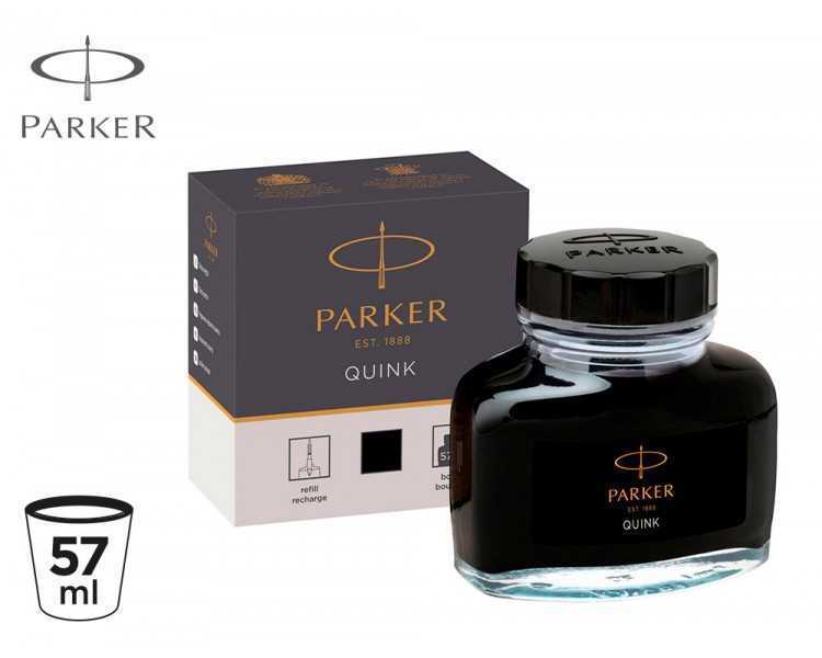 Tinta estilografica parker negra bote 57 ml