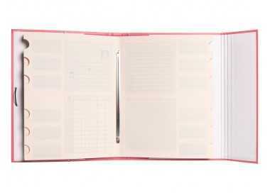 Carpeta antartik clasificadora a4 12 departamentos goma carton forrado color coral
