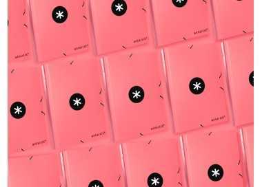 Carpeta antartik clasificadora a4 12 departamentos goma carton forrado color coral