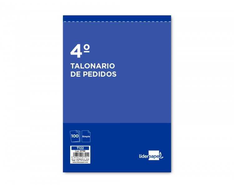 Talonario liderpapel pedidos cuarto original 122