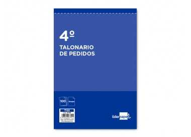 Talonario liderpapel pedidos cuarto original 122