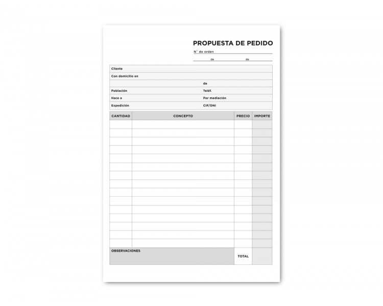 Talonario liderpapel pedidos cuarto original 122