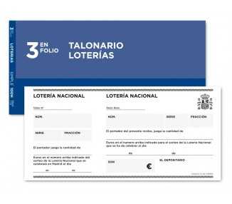 Talonario liderpapel loteria tres en folio 111