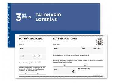 Talonario liderpapel loteria tres en folio 111