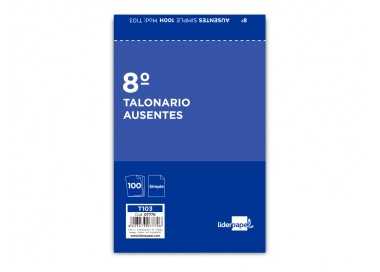 Talonario liderpapel ausentes octavo original 103