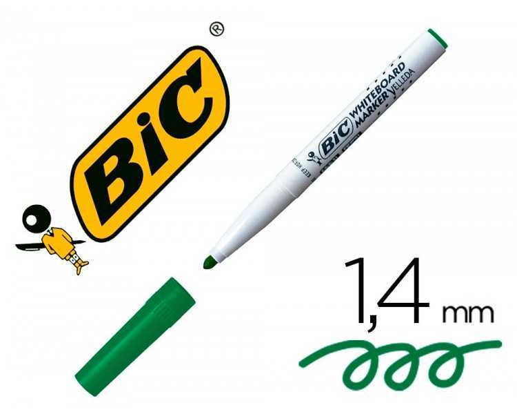 Rotulador bic velleda para pizarra verde punta redonda 1,4 mm