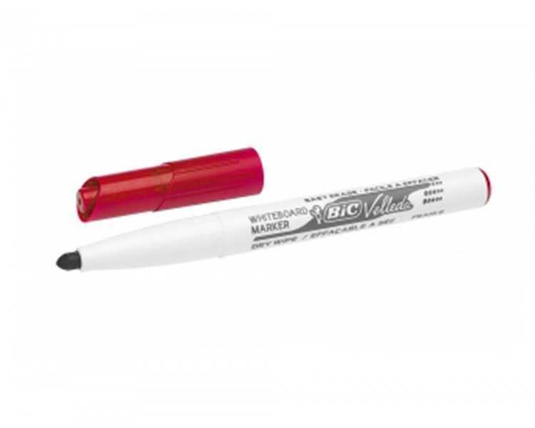 Rotulador bic velleda para pizarra rojo punta redonda 1,4 mm