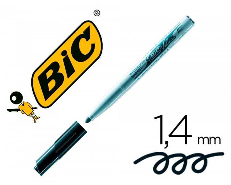 Rotulador bic velleda para pizarra negro punta redonda 1,4 mm