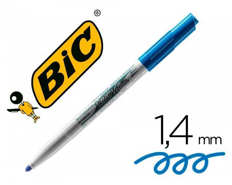 Rotulador bic velleda para pizarra azul punta redonda 1,4 mm