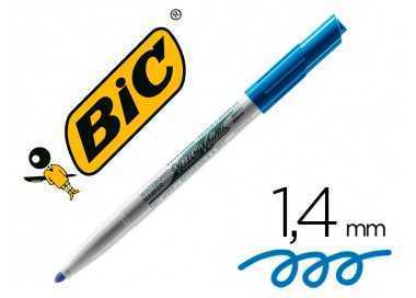 Rotulador bic velleda para pizarra azul punta redonda 1,4 mm