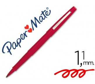 Rotulador paper mate flair original punta fibra rojo