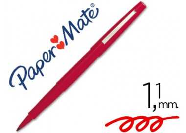 Rotulador paper mate flair original punta fibra rojo