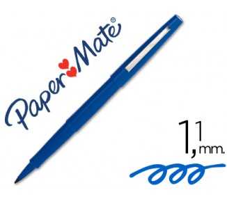 Rotulador paper mate flair original punta fibra azul