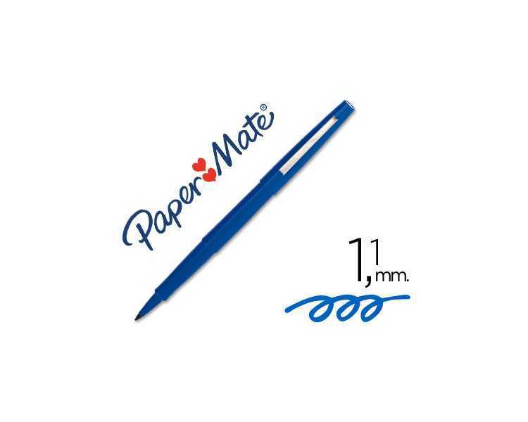Rotulador paper mate flair original punta fibra azul