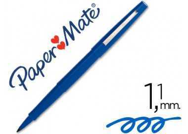 Rotulador paper mate flair original punta fibra azul