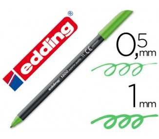 Rotulador edding punta fibra 1200 verde claro n.11 punta redonda 0.5 mm
