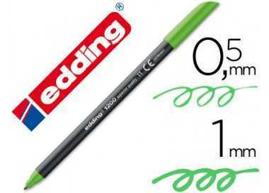 Rotulador edding punta fibra 1200 verde claro n.11 punta redonda 0.5 mm