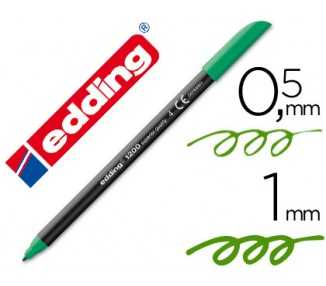 Rotulador edding punta fibra 1200 verde n.4 punta redonda 0.5 mm