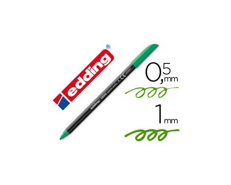 Rotulador edding punta fibra 1200 verde n.4 punta redonda 0.5 mm