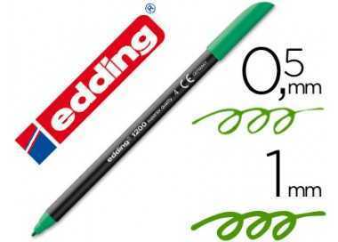 Rotulador edding punta fibra 1200 verde n.4 punta redonda 0.5 mm