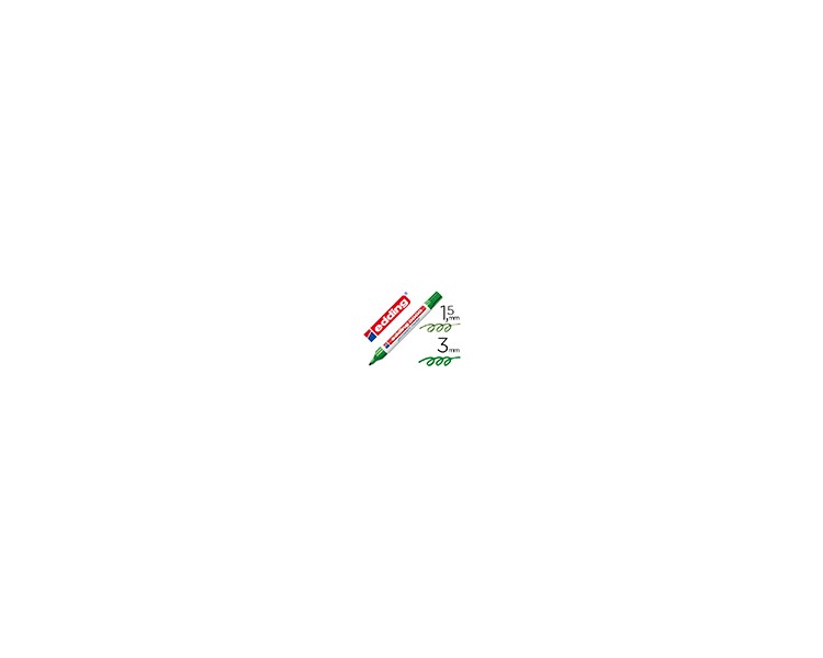 Rotulador edding marcador permanente 3000 verde punta redonda 1,5-3 mm recargable