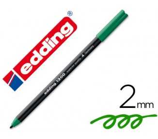 Rotulador edding punta fibra 1300 verde punta redonda 2 mm