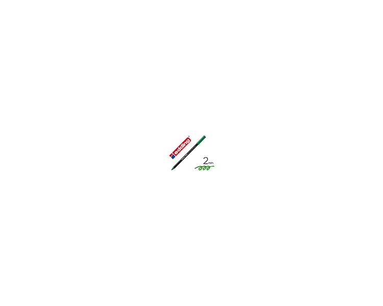 Rotulador edding punta fibra 1300 verde punta redonda 2 mm