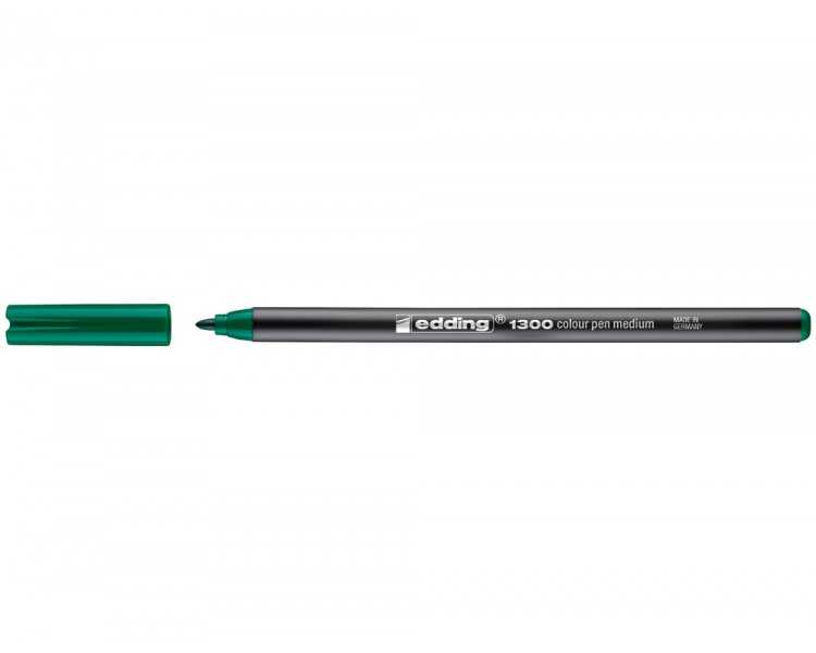 Rotulador edding punta fibra 1300 verde punta redonda 2 mm