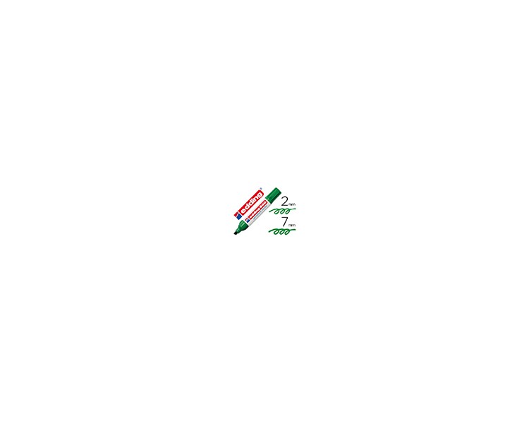 Rotulador edding marcador permanente 500 verde punta biselada 7 mm