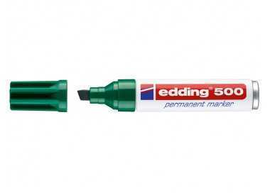 Rotulador edding marcador permanente 500 verde punta biselada 7 mm