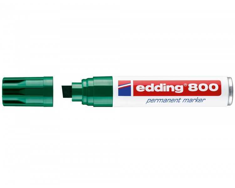 Rotulador edding marcador permanente 800 verde punta biselada 12 mm