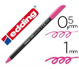 Rotulador edding punta fibra 1200 rosa n.9 punta redonda 0.5 mm