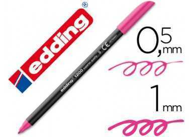Rotulador edding punta fibra 1200 rosa n.9 punta redonda 0.5 mm